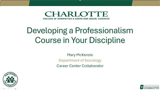 Developing a Professionalism Course in Your Discipline