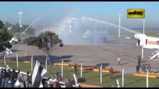 Olimpia fue recibido en el aeropuerto con un gran espectáculo