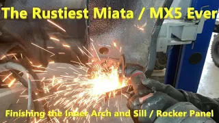 MX5 / Miata rust repairs : finishing the sill , Rocker panel