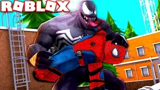 SPIDERMAN VS VENOM IN ROBLOX! **SUPERHERO BATTLE**