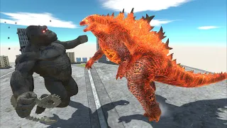 Legendary Godzilla Thermonuclear help Kong and Suko rescue Evolved Godzilla from Dark Kong