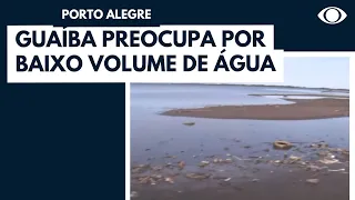 Lago Guaíba preocupa por baixo volume de água