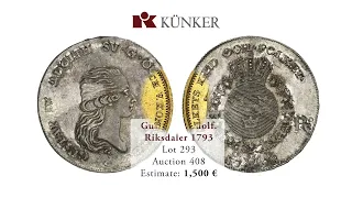 Künker Sommer-Auktionen 408-409: Schwedische Münzen aus einer nordeuropäischen Sammlung