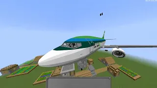 Майнкрафт летаем на самолете с модом Golden Airport Pack
