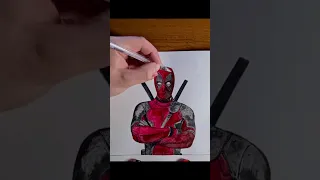 🎥 😲 I made Deadpool Art using Paints 🎨✍️ #deadpool #art #painting #artist