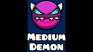 Trying to beat my first medium demon in geometry dash