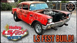 BLOWN UP BIG BLOCK! 1956 Chevy LS Fest Build Part 1!