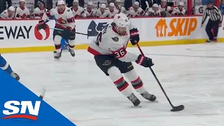 Colin White With No-Look Backhand Pass To Evgenii Dadonov For Senators Goal