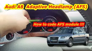 Audi A8 Adaptive Headlight coding ! How to enable/disable AFS module  !!!