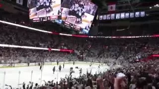 Lake Erie Monsters celebration after OT win vs Hershey Bears 2016 Calder Cup Champs. 6/11/16