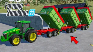 Selling Chaff With 3 Trolleys In Fs23 | Fs23 Mobile | Timelapse |