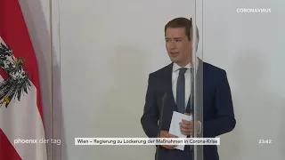 Sebastian Kurz zur wirtschaftlichen Lage Österreichs in der Corona-Krise am 29.04.20