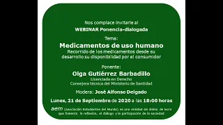 Conferencia de Olga G. Barbadillo sobre medicamentos de uso humano