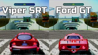 NFS Most Wanted: Dodge Viper SRT vs Ford GT - Drag Race