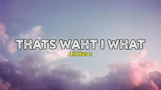 Lil Nas X - THATS WHAT I WANT [lirik & terjemahan Indonesia]