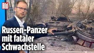 Russen-Panzer explodieren: Panzer-Schwachpunkt kostet Putins Soldaten das Leben | BILD Lagezentrum