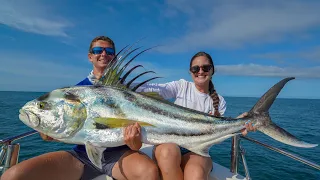 MONSTER ROOSTER FISH Caught off REMOTE MEXICAN Beach!!