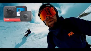 Insta 360 one R test ft. Snowkiting / Snowkiting Bernina Express