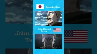 Erwin's Charge Attack on Titan Japanese vs English Dub #attackontitan #shingekinokyojin