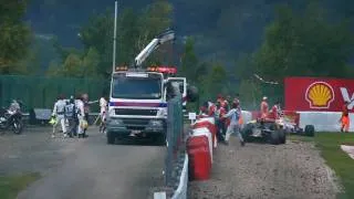 2009 Belgian Formula 1 GP first lap collision and aftermath