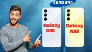 Samsung galaxy A55 & A35 similares por fuera y diferentes por dentro.