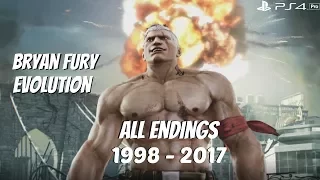 TEKKEN SERIES - All Bryan Fury Character Ending Movies 1998 - 2017 (1080p 60fps)