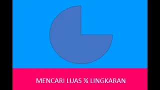 Cara Mencari Luas 3/4 Lingkaran | Cara Mudah