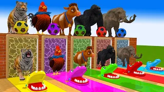 5 Giant Duck, Monkey,Piglet, Cow, Elephant, Tiger, Dinasaur Transfiguration funny animal 2023