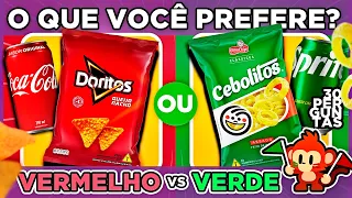 🔄 O QUE VOCÊ PREFERE? Edição: VERMELHO vs VERDE  🟥 🟩 jogo das escolhas #oquevoceprefere #macaquiz