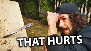 10 WAYS To Get Hurt While THROWING KNIVES