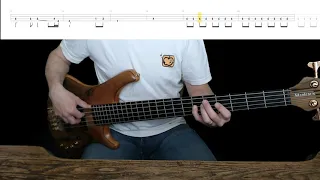 David Bowie - Let's Dance Bass Cover with Playalong Tabs in Video