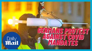 Covid protests: German protesters march against vaccine mandates in Berlin