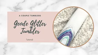 Geode Glitter Tumbler| Tutorial #geodetumbler #epoxytumbler #glittertumbler