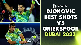 Novak Djokovic Best Shots vs Tallon Griekspoor | Dubai 2023