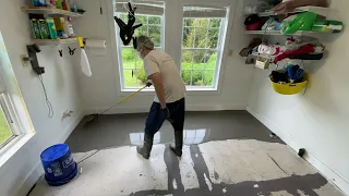 Leveling our 132 SQ. Ft. Laundry Room Floor with Henry 555 LevelPro Self Leveling Underlayment