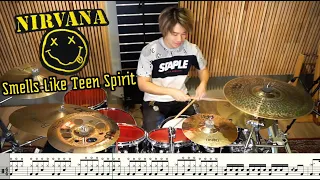 Nirvana - Smells Like Teen Spirit [Drum Cover : Score โน้ตกลอง ] Note Weerachat