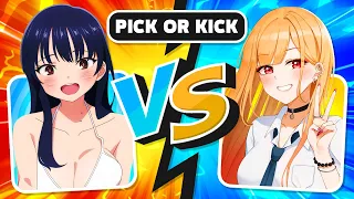 BEST ANIME WAIFU 🔥🍒 Pick One Kick One 🍥