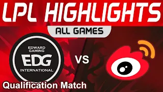 EDG vs WBG Highlights ALL GAMES LPL Regional Finals R3 2023 EDward Gaming vs Weibo Gaming by Onivia