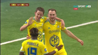 АСТАНА - ВАЛЛЕТТА 3-0.СУПЕР ГОЛ ТОМАСОВА