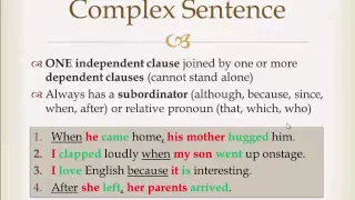 Types of Sentences (Simple, Compound, Complex, Compound-Complex)