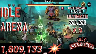 IDLE ARENA..  Slowmo damage on 59-25 boss... HEAVYWEIGHT KO!