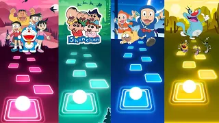 Doremon Hindi vs Shinchan Hindi vs Ninja Hattori Hindi vs Oggy Hindi – Tiles Hop EDM Rush