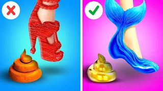 Mermaid's Shoes in Real Life! 🧜‍♀️ Extreme DIY Hacks How to Be a Mermaid by Bla Bla Jam!