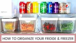 REFRIGERATOR ORGANIZATION 2021 | Organized fridge & freezer tour plus tips, tricks & ideas.