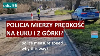 Police measure speed. A hill on one side and a curve on the other. Can they?