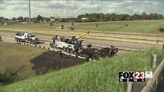 VIDEO: Truck goes up in flames after I-44 wreck