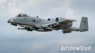 A-10 Warthog Field Attack Demo w/ Pyro! - Cleveland National Airshow 2017