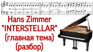 Как играть на фортепиано тему из к/ф "Интерстеллар". Ноты. Разбор. How to play "Interstellar" piano