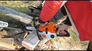 Перший запуск бензопила Stihl MS 180