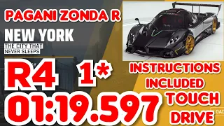 Asphalt 9 - PAGANI ZONDA R Grand Prix Round 4 - 01:19.597 - 1⭐ Touchdrive Instructions